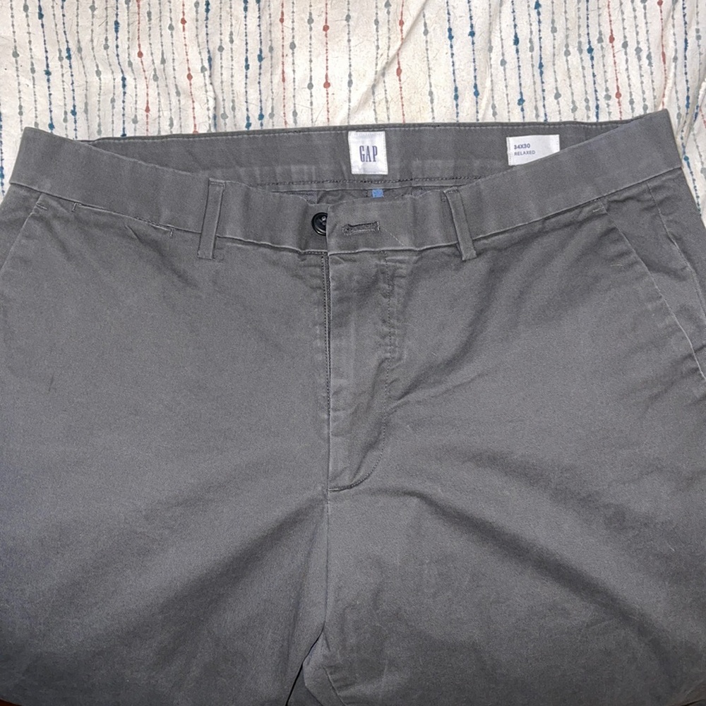 Gap grey khaki pants, good used condition 36x30